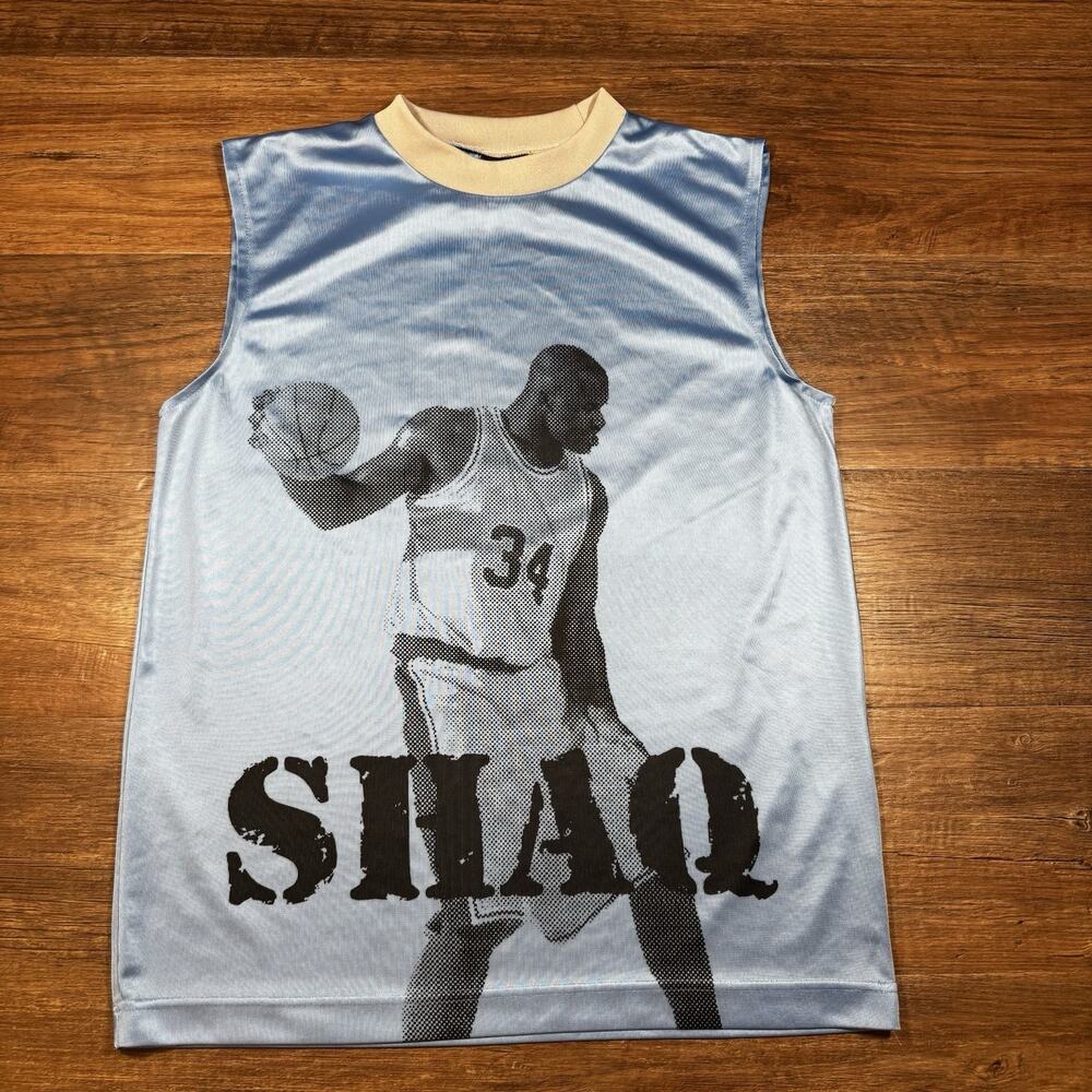 Shaq 34 Basketball Jersey Youth XL 14/16 Blue Sleeveless Tank